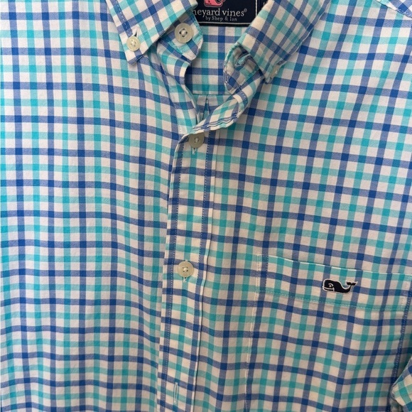 Vineyard Vines Other - Vineyard Vines Blue & Teal Plaid Button-Down Shirt